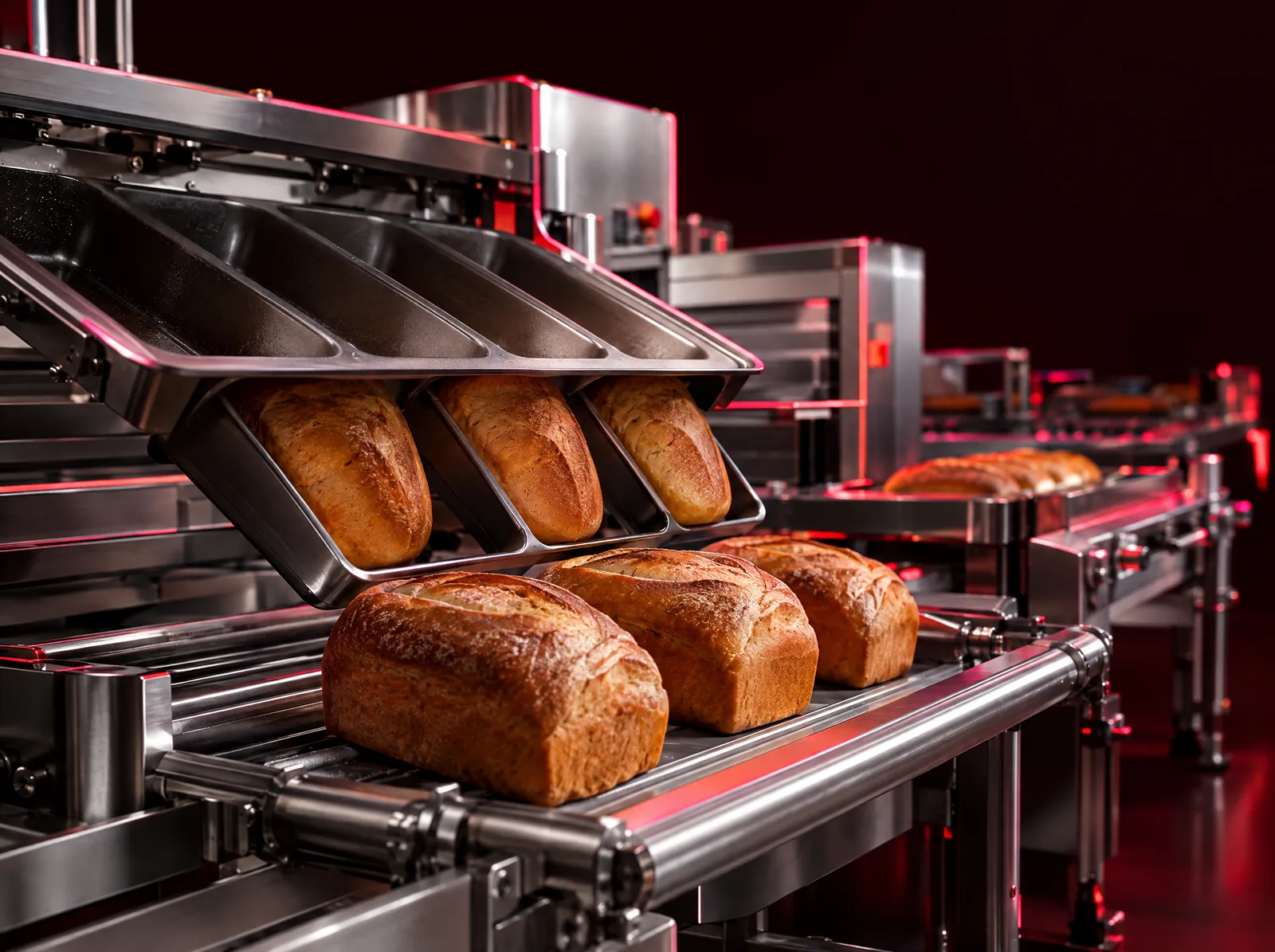 Coated food processing and bakery equipment