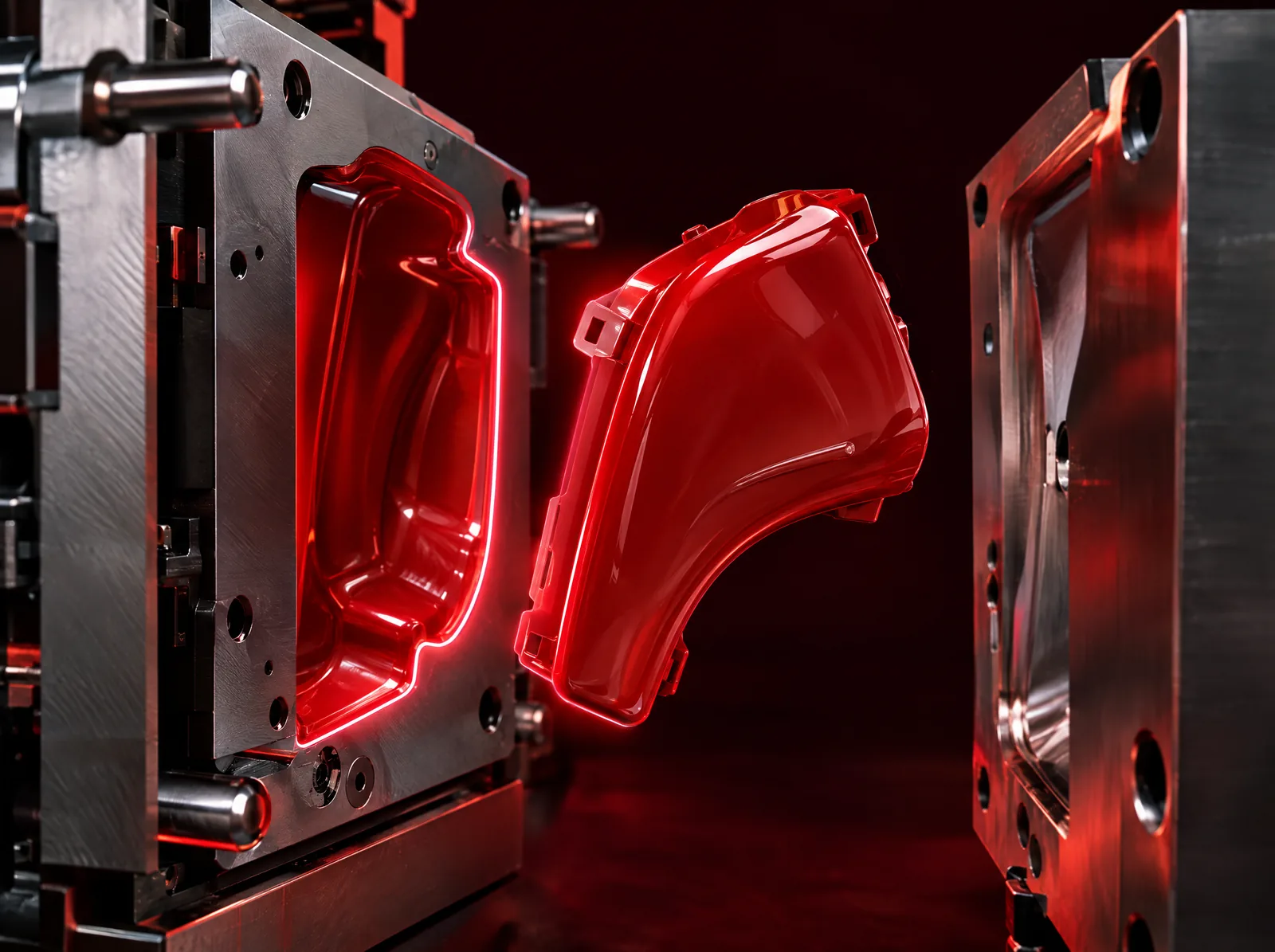 Molded part releasing cleanly from a coated mold surface
